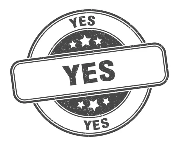 Yes Stamp Yes Grunge Sign Label — Stock Vector
