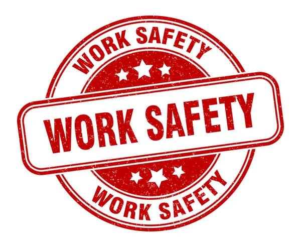 Work Safety Stamp Work Safety Grunge Sign Label — Stock Vector