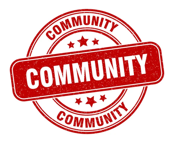 Community Stamp Community Label Grunge Sign — Stock Vector