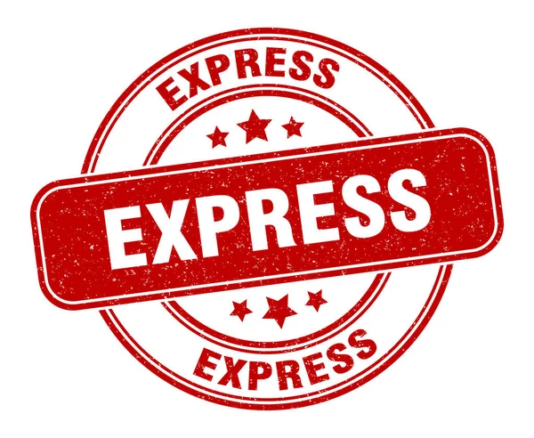 Экспресс Марка Express Label Круглый Гранж Знак — стоковый вектор