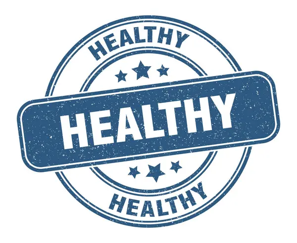 Healthy Stamp Healthy Label Grunge Sign — Stock Vector