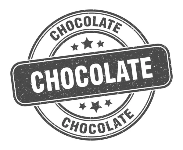 Sello Chocolate Etiqueta Chocolate Signo Grunge Redondo — Vector de stock