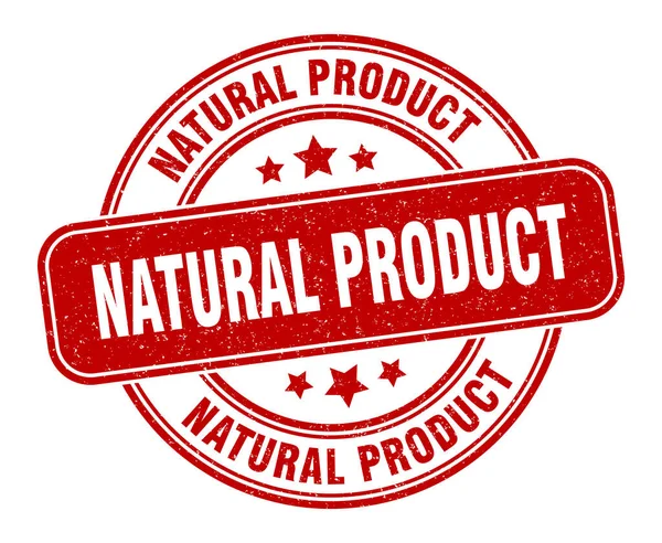 Carimbo Produto Natural Rótulo Produto Natural Sinal Grunge Redondo — Vetor de Stock