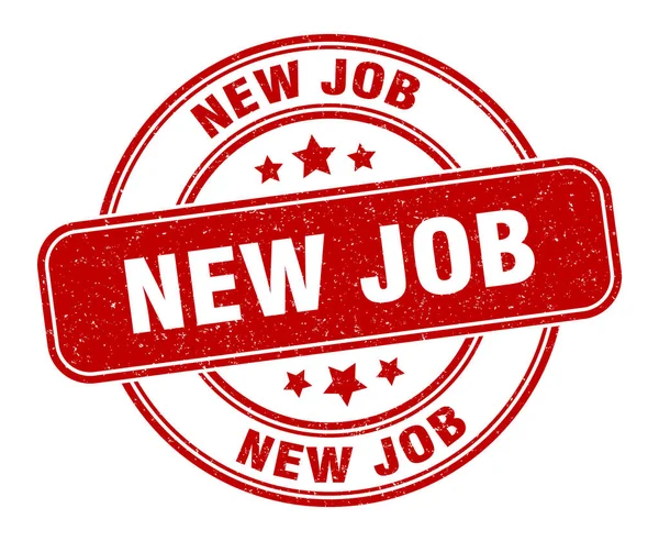 New Job Stamp New Job Label Grunge Sign — Stock Vector