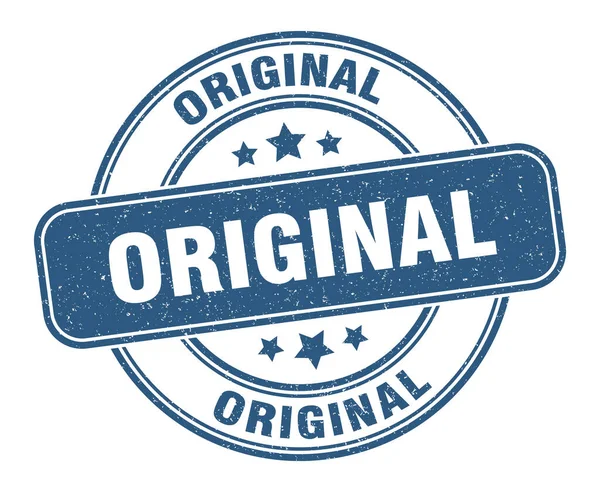 Oryginalny Znaczek Oryginalna Etykieta Okrągły Znak Grunge — Wektor stockowy