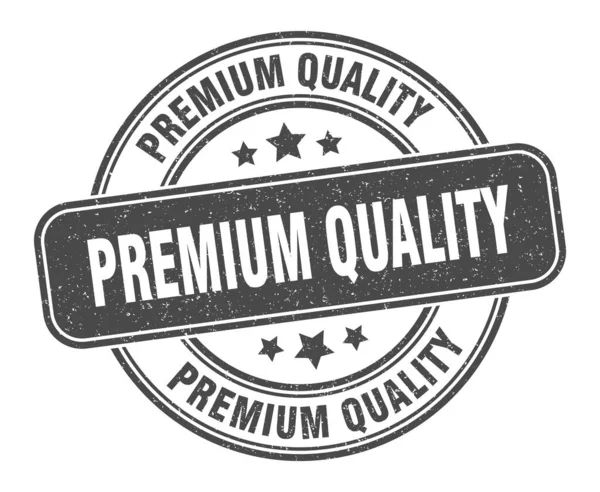 Timbre Qualité Supérieure Label Qualité Premium Signe Rond Grunge — Image vectorielle