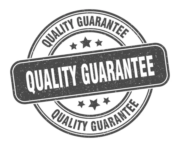 Selo Garantia Qualidade Etiqueta Garantia Qualidade Sinal Grunge Redondo — Vetor de Stock