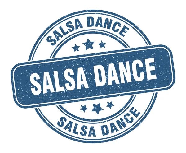 Sello Baile Salsa Etiqueta Baile Salsa Signo Grunge Redondo — Archivo Imágenes Vectoriales