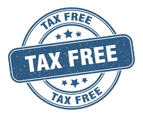 Sello Libre Impuestos Etiqueta Libre Impuestos Signo Grunge Redondo — Vector de stock