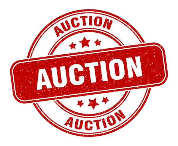 Auktionsstämpel Auktionsmärkning Rund Grunge Tecken — Stock vektor
