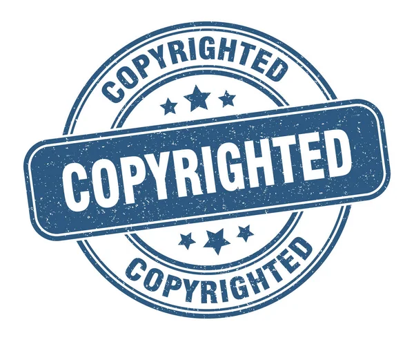 Urheberrechtlich Geschützte Marke Urheberrechtlich Geschütztes Label Rundes Grunge Zeichen — Stockvektor