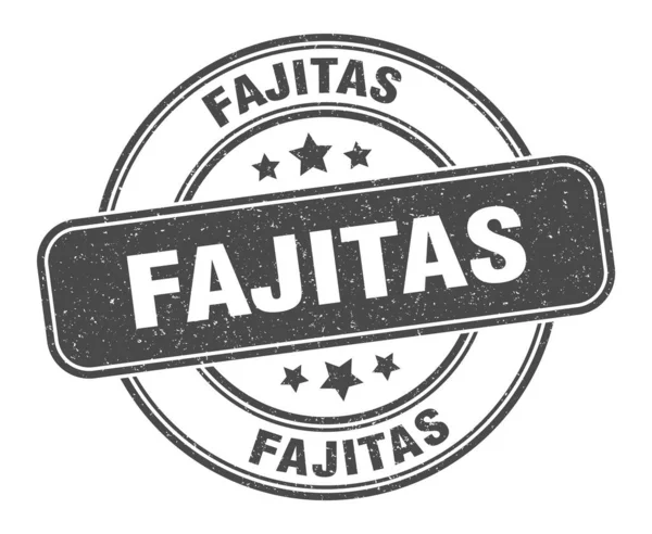 Sello Fajitas Etiqueta Fajitas Signo Grunge Redondo — Archivo Imágenes Vectoriales