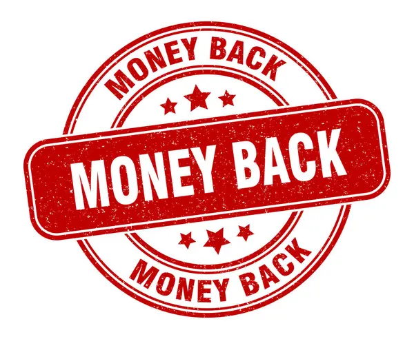 Money Back Stamp Money Back Label Grunge Sign — Stock Vector