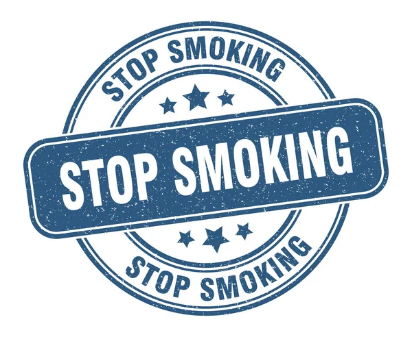Smettila Fumare Smettere Fumare Etichetta Segno Grunge Rotondo — Vettoriale Stock