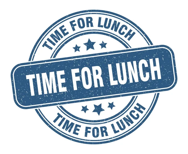 Time Lunch Stamp Time Lunch Label Grunge Sign — Stock Vector