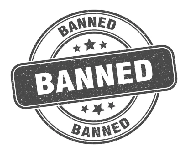 Zakazany Stempel Zakazana Etykieta Okrągły Znak Grunge — Wektor stockowy