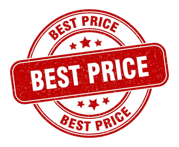 Melhor Selo Preço Melhor Etiqueta Preço Sinal Grunge Redondo — Vetor de Stock