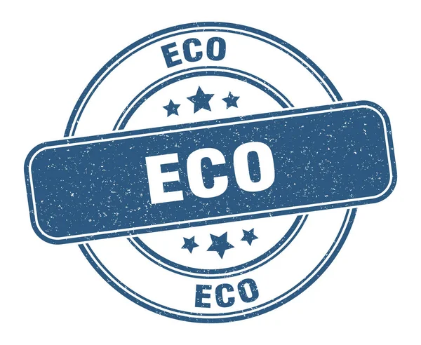 Timbro Ecologico Etichetta Ecologica Segno Grunge Rotondo — Vettoriale Stock