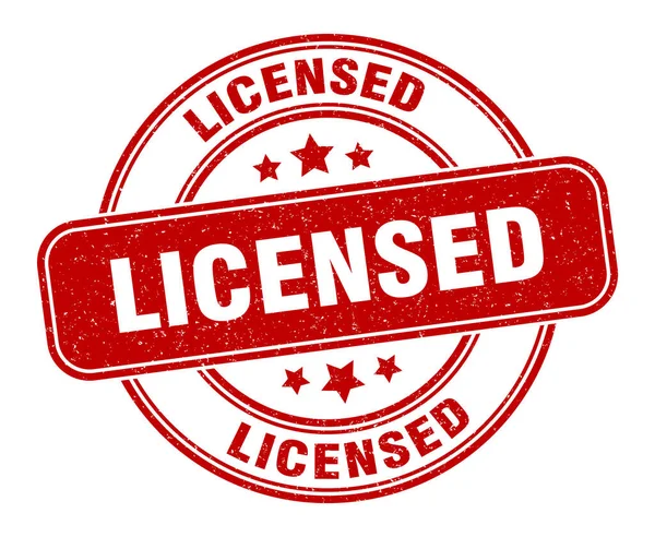 Licensed Stamp Licensed Label Grunge Sign — Stock Vector