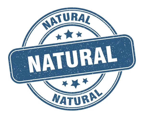 Carimbo Natural Rótulo Natural Sinal Grunge Redondo — Vetor de Stock