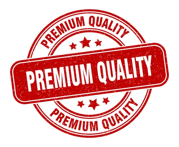 Premium Kwaliteitsstempel Premium Kwaliteitslabel Ronde Grunge Teken — Stockvector