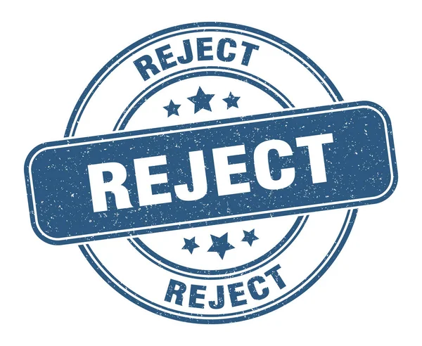 Reject Stamp Reject Label Grunge Sign — Stock Vector