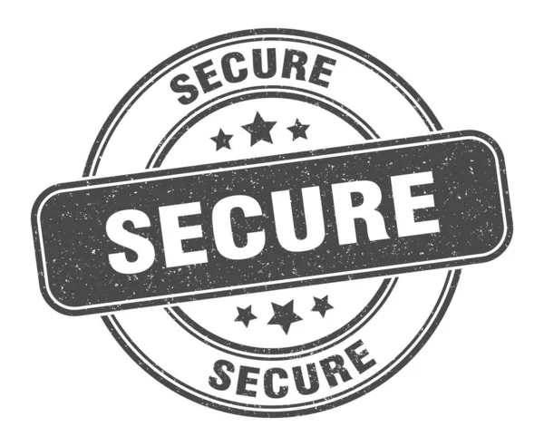 Sello Seguridad Etiqueta Segura Signo Grunge Redondo — Archivo Imágenes Vectoriales