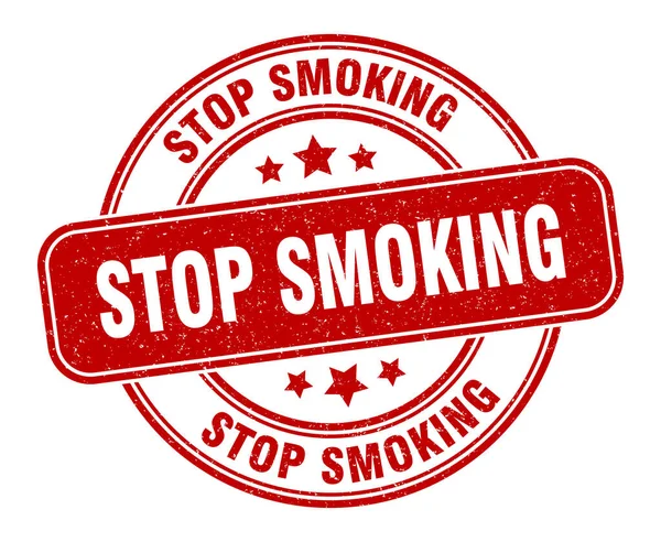 Прекрати Курить Марку Прекратить Курить Этикетку Круглый Гранж Знак — стоковый вектор