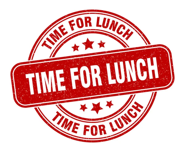 Time Lunch Stamp Time Lunch Label Grunge Sign — Stock Vector