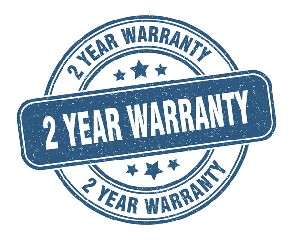 Гарантийный Штамп Года Year Warranty Label Круглый Гранж Знак — стоковый вектор