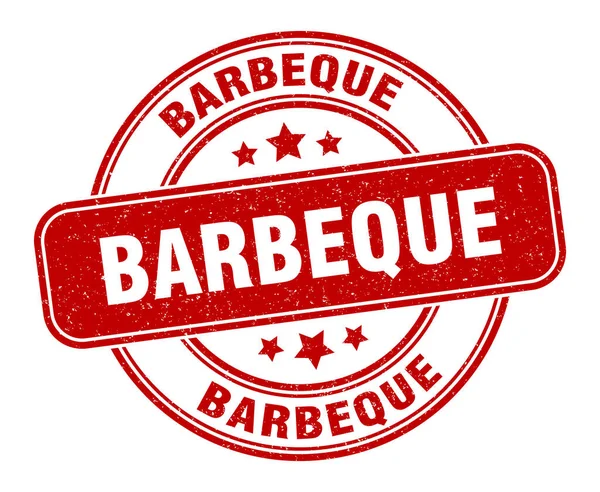 Barbeque Stamp Barbeque Label Grunge Sign — Stock Vector