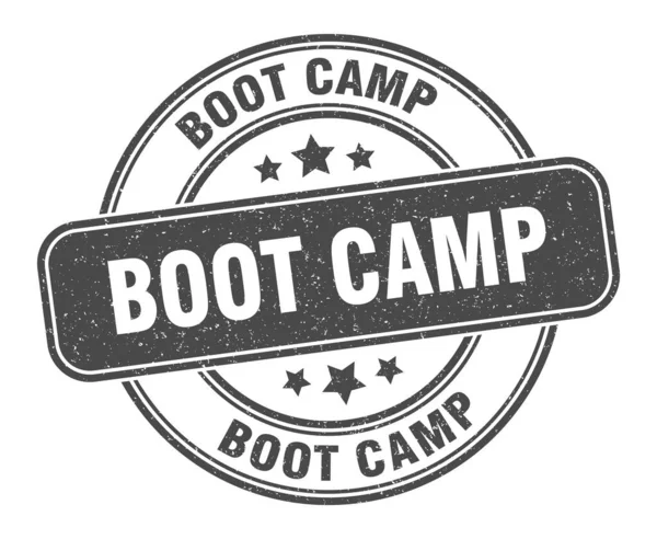 Bootcamp Stempel Bootcamp Etikett Rundes Grunge Zeichen — Stockvektor