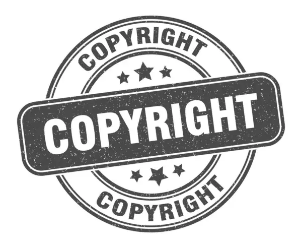 Copyright Stamp Copyright Label Grunge Sign — Stock Vector