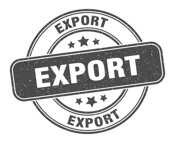 Exportstämpel Exportmärkning Rund Grunge Tecken — Stock vektor