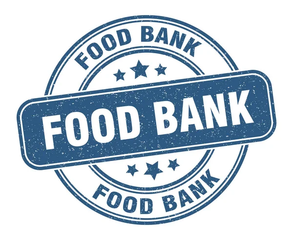 Selo Banco Alimentos Rótulo Banco Alimentos Sinal Grunge Redondo —  Vetores de Stock