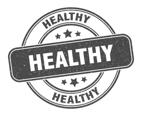 Healthy Stamp Healthy Label Grunge Sign — Stock Vector