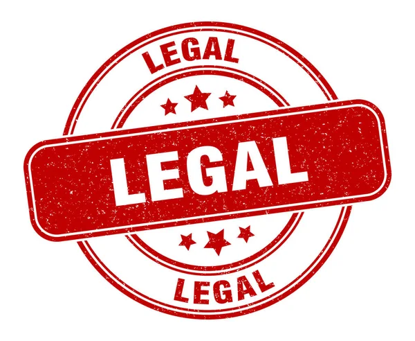 Timbro Legale Etichetta Legale Segno Grunge Rotondo — Vettoriale Stock