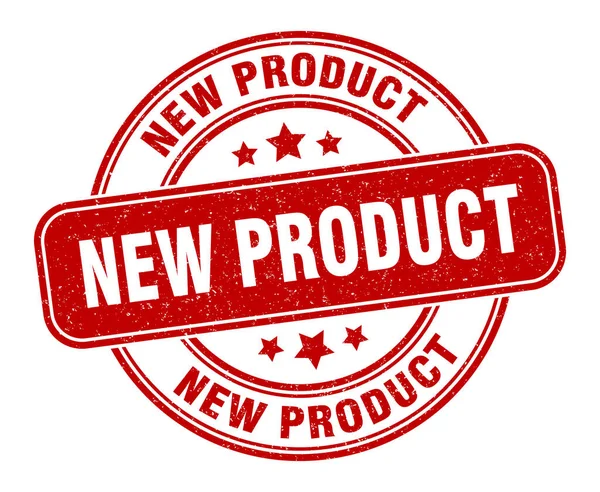 Nové Razítko Výrobku Nový Štítek Výrobku Kulatá Značka Grunge — Stockový vektor