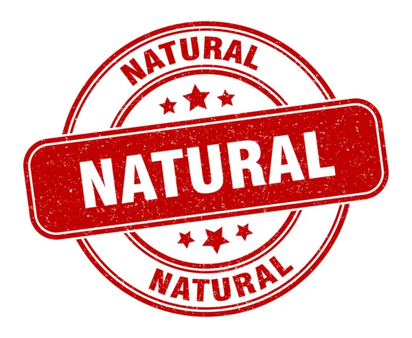 Sello Natural Etiqueta Natural Signo Grunge Redondo — Vector de stock