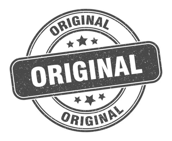 Oryginalny Znaczek Oryginalna Etykieta Okrągły Znak Grunge — Wektor stockowy