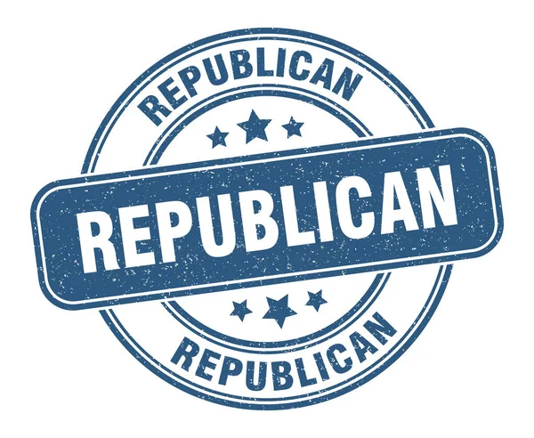 Республиканская Марка Республиканский Лейбл Круглый Гранж Знак — стоковый вектор
