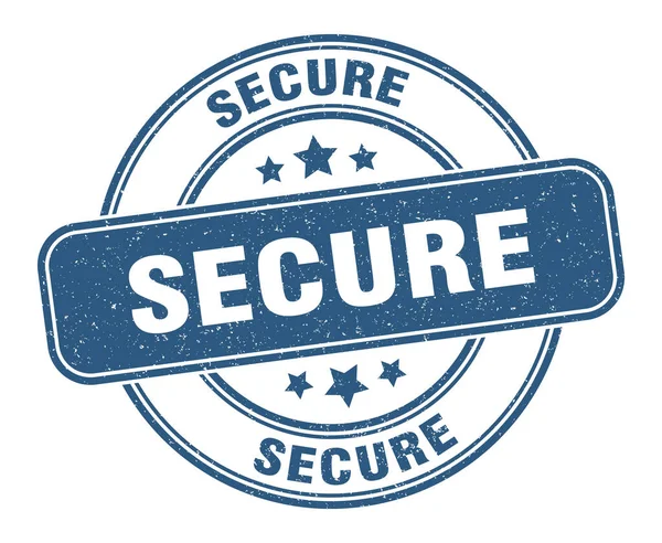 Sello Seguridad Etiqueta Segura Signo Grunge Redondo — Vector de stock