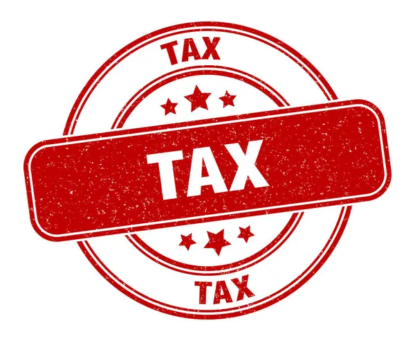 Налоговая Печать Налоговая Метка Круглый Гранж Знак — стоковый вектор