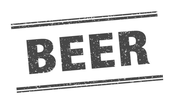 Biermarke Bieretikett Quadratisches Grunge Zeichen — Stockvektor