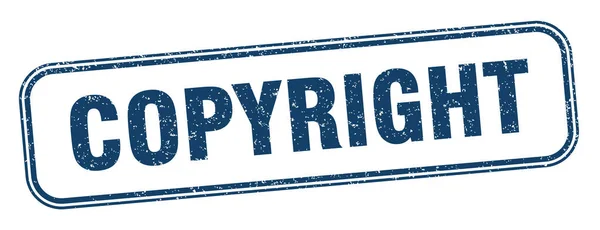 Copyright Stamp Copyright Square Grunge Sign Label — Stock Vector