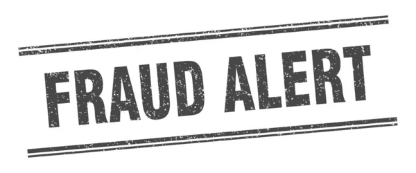 Sello Alerta Fraude Etiqueta Alerta Fraude Signo Grunge Cuadrado — Vector de stock