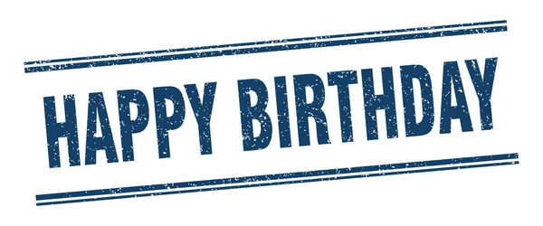 Szczęśliwego Urodzinowego Znaczka Wszystkiego Najlepszego Kwadratowy Znak Grunge — Wektor stockowy