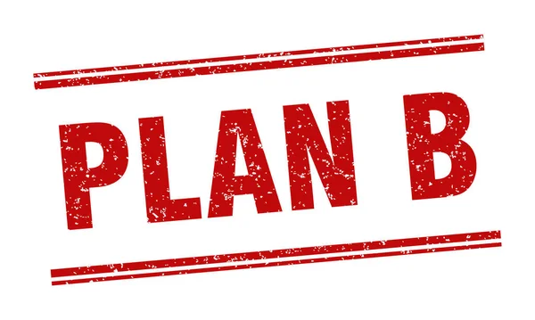 Plan Stempel Plan Etykieta Kwadratowy Znak Grunge — Wektor stockowy