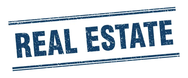 Real Estate Stamp Real Estate Label Square Grunge Sign — Stock Vector