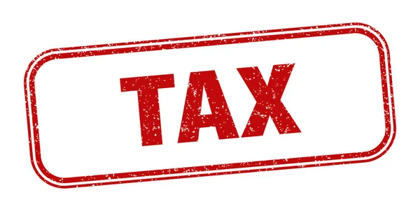 Steuerstempel Steuerquadrat Grunge Zeichen Etikett — Stockvektor